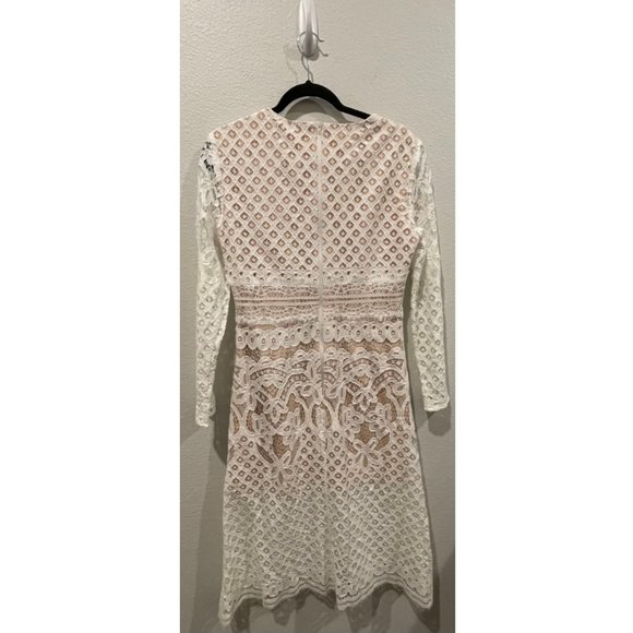 KEEPSAKE Bridges Ivory Lace Long Sleeve Midi Dress - Picture 5 of 5